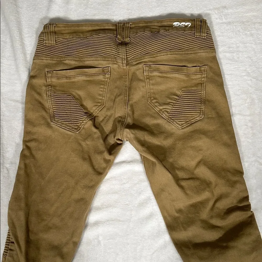 RS7 Men's Ribbed Tan Pants